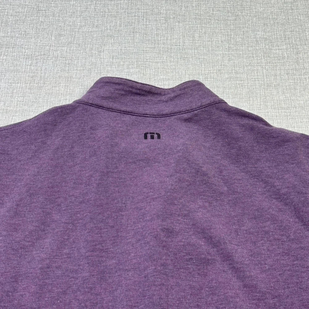 Travis Mathew 1/4 Zip Golf‎ Pullover Mens XL Purple Mock Neck Cotton Polyester